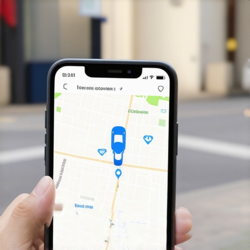Real-time GPS tracking of a private driver on a city map