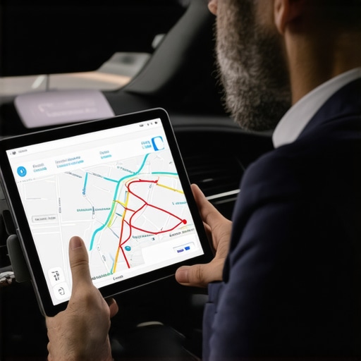 A professional chauffeur using local knowledge and data to navigate city traffic.