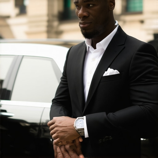 A professional driver ensuring an on-time pickup for an hourly reservation.