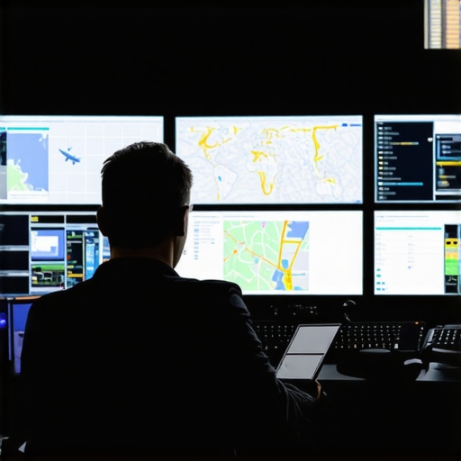 A high-tech dispatch center showing real-time vehicle tracking for private car services.