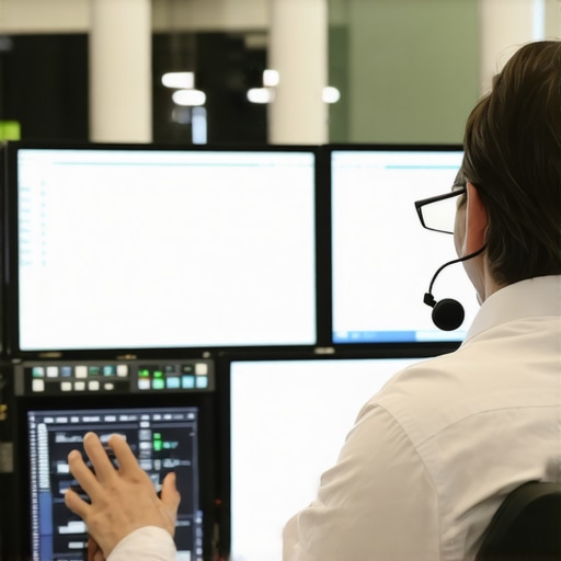 A professional transportation dispatcher managing complex transit schedules for reliability.