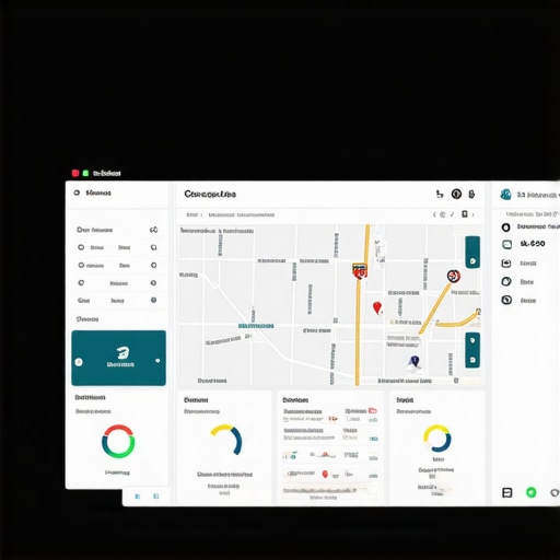 A tablet showing real-time logistics and telematics data for a private driver service.