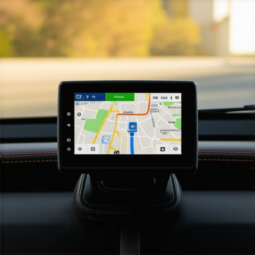 Professional GPS Hardware for Reliable Routing A dedicated GPS device used by professional chauffeurs for precision navigation.