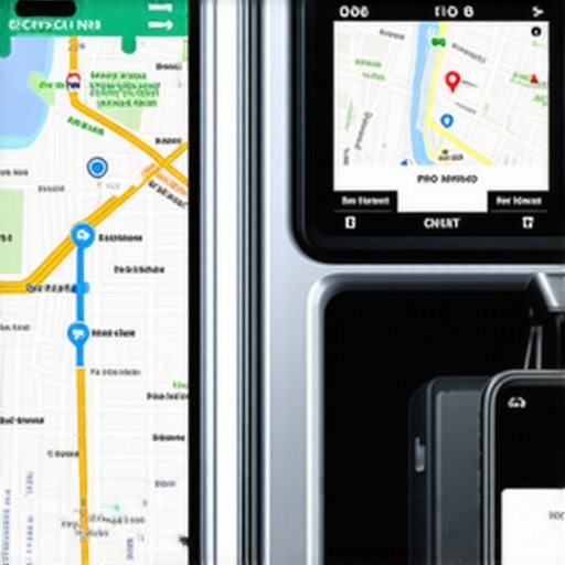 Dedicated GPS hardware used by professional driving services for precise hourly reservations.