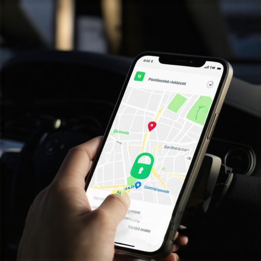 A secure transit booking app showing real-time tracking in a professional car service.