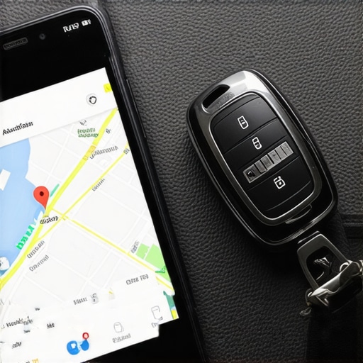 A smartphone showing a GPS route audit for a private car service on a leather seat.