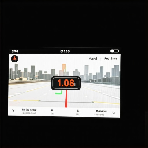 Close up of professional car telematics system showing real-time vehicle health and fuel monitoring