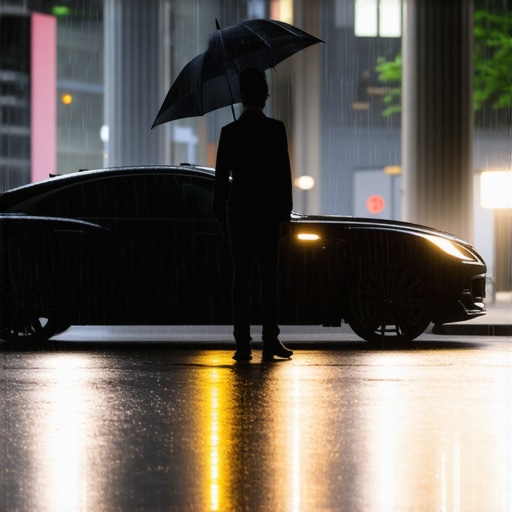 A professional private driver providing safe and punctual service during inclement weather