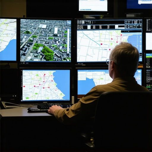 A dispatcher monitoring professional transportation routes for safety and punctuality.
