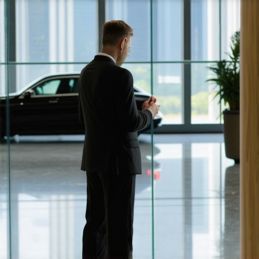 Seamless transition from meeting to private transport A business traveler using an hourly car service to manage a schedule change efficiently.
