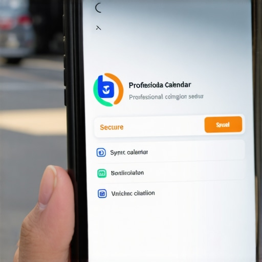 Smartphone displaying a secure booking and calendar integration for private travel