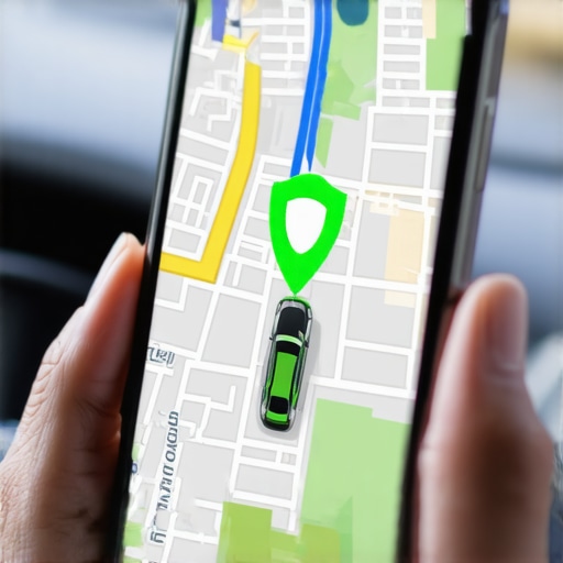 A smartphone showing a secure, encrypted real-time tracking link for a private driver reservation.