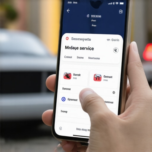 Close-up of a smartphone screen showing a secure encrypted payment portal for professional car reservations.
