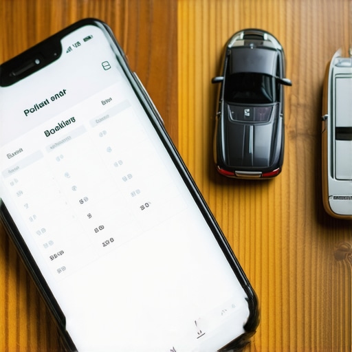 A smartphone showing a synchronized calendar for private driver reservations.