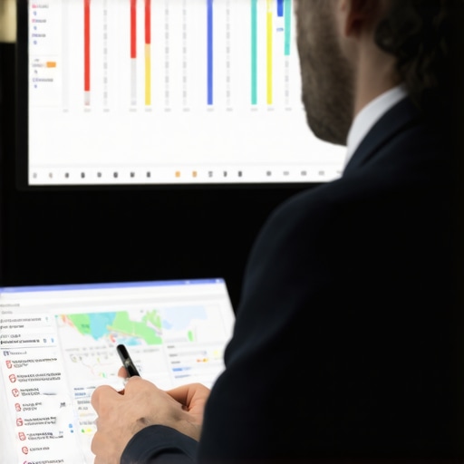 High-tech GPS tracking dashboard next to a physical travel log for safety verification.